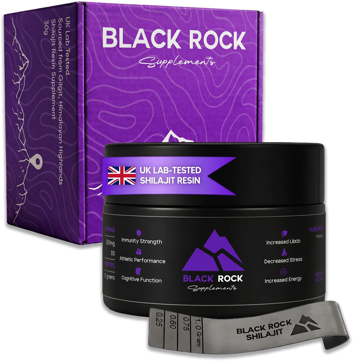 Black Rock Himalayan Shilajit resin jar